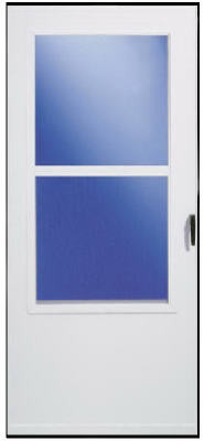 Storm Door, White Vinyl, Solid Wood Core, 36 x 81-Inch