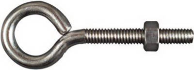 Eye Bolt With Hex Nuts, Stainless Steel, 5/16 x 3-1/4 In.