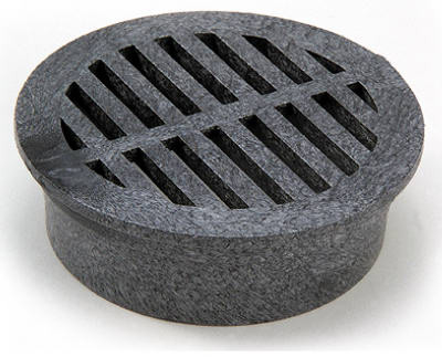 Structural Foam Polyolefin Grate With UV Inhibitors, Black, 3-In. Round