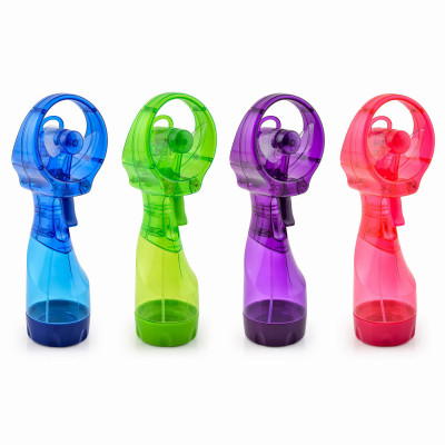 Deluxe Water-Misting Fan, Battery-Operated, Assorted Colors (12 pieces)