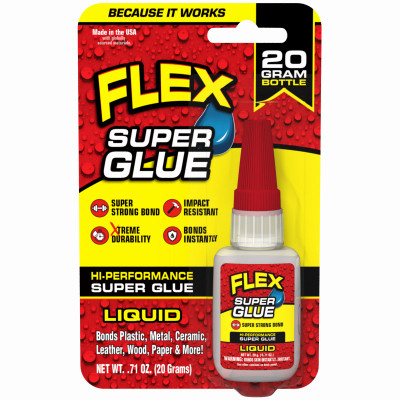Flex Super Glue Liquid, 20g Bottle