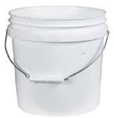 Industrial Pail, White Plastic, 2-Gallons