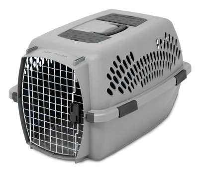 Pet Carrier, Light Gray, For 15-20-Lbs.