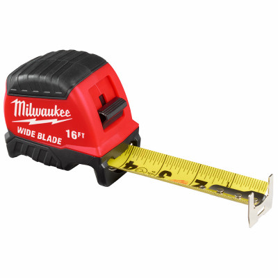 Wide Blade Tape Measure, 16 Ft.