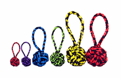 Nuts For Knots Woven Rope Dog Toy, Assorted Colors, 3.5-In. (3 pieces)