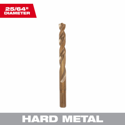 Red Helix Cobalt Drill Bit, 25/64 In.