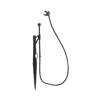 Adjustable Flow Bubbler Assembly, Full-Circle Pattern, 8 Stream, with 1/4 in. Clamp N Pierce Inlet on 6 in. Stake