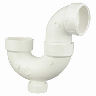 Schedule 40 PVC P-Trap With Cleanout, 1-1/2 In.