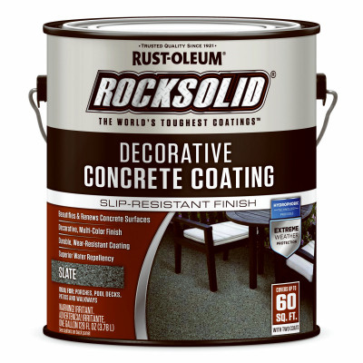RockSolid Decorative Concrete Coating, Slate, Gallon (2 pieces)