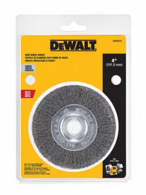 Coarse Crimped Wire Wheel Brush, 5/8 In. Arbor, 4 In.