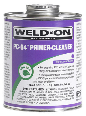 PC-64 PVC Pipe Primer Conditioner, Purple, 1/4 Pt. (24 pieces)