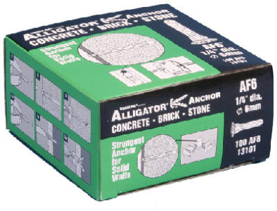 Alligator Masonry Anchors, Flanged, .25-In., 100-Pk.