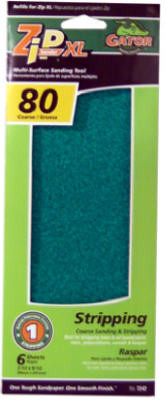 Zip XL Sanding Refill Sheets, 80-Grit, 6-Pk.