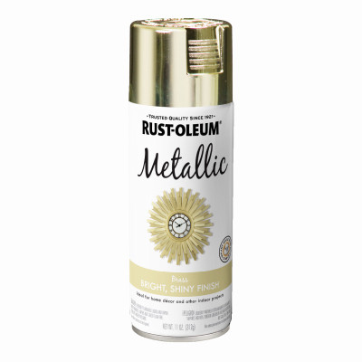 Specialty Metallic Spray Paint, Brass, 12-oz.
