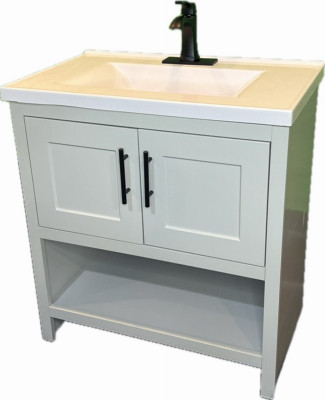 Serenity Bathroom Vanity, Gray, 30 In.