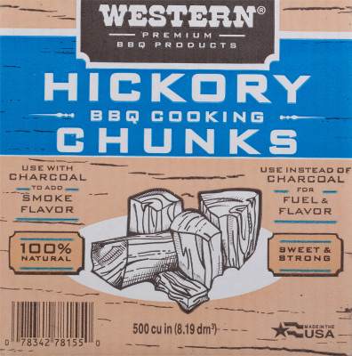 Grill Cooking Chunks, Hickory, 500 Cu. In.