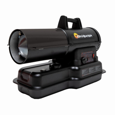80,000 BTU Forced Air Kerosene Heater (All Black)