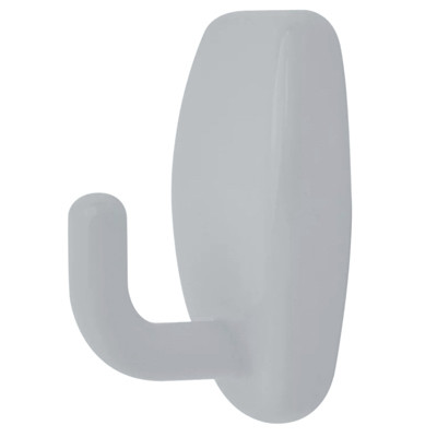 Snap Wall Hook, White, 50-Lb. Load