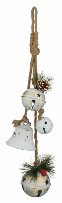 ORN ANT WHT Winter Bell
