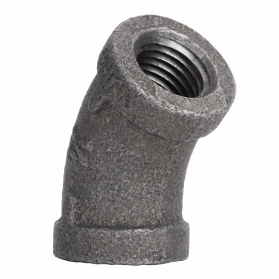 1/4 In. Black Pipe 45 Degree Elbow