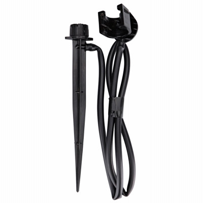 Adjustable Flow Bubbler Assembly, Half-Circle Pattern, 4 Stream, with 1/4 in. Clamp N Pierce Inlet on 6 in. Stake