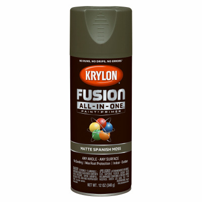 Fusion All-In-One Spray Paint + Primer, Matte Spanish Moss, 12-oz.