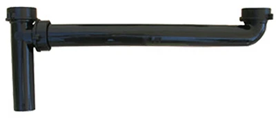 Drain Tray Waste, Black Plastic, 1-1/2 x 16 In.