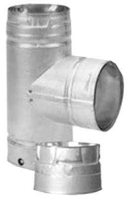 Pellet Pipe Vent Clean-Out Tee, 3 In.