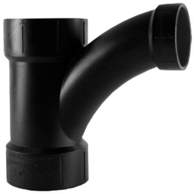 ABS/DWV Turn Tee Wye, Hub x Hub x Hub, 2 x 2 x 1-1/2 In.