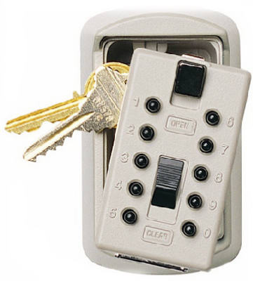 Lock Box Key Safe, Screw Mount, Push Button Access