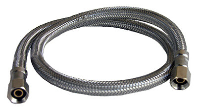 Ice Maker Connector, 1/4 Compression x 1/4 Compression x 24 In.