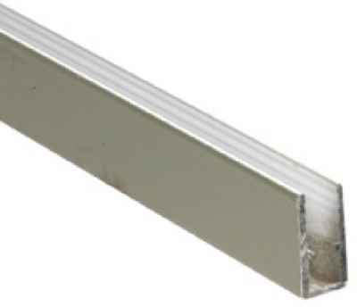 Extruded Aluminum Window Frame, White, 5/16 x 5/8 x 1/4 x 94 In.