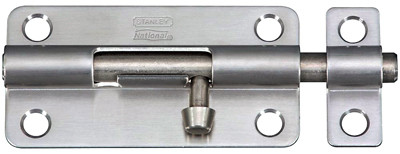 Door Barrel Bolt, Stainless Steel, 4 In.