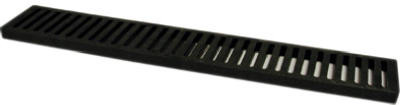 Channel Grate, Black Polyolefin, 2 Ft.