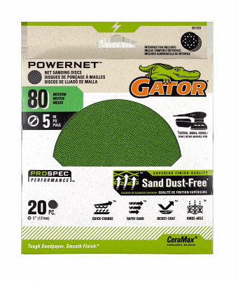 20PK 5" 80G Mesh Disc