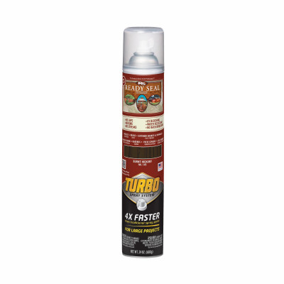 Ready Seal Exterior Wood Stain Turbo Spray, Burnt Hickory, 24 Oz