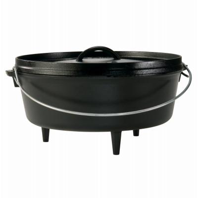 12 Inch / 6 Quart Cast Iron Camp Dutch Oven