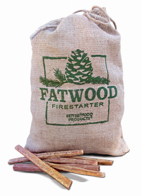 Fatwood Burlap Bag Firestarter, 8-Lbs.