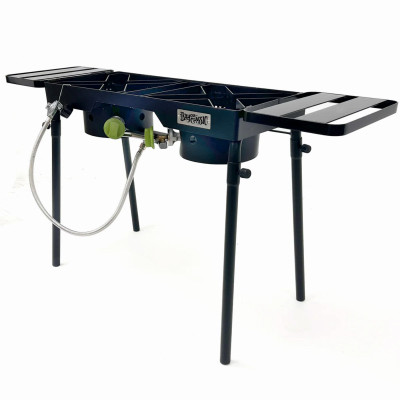 Bayou Classic 110,000 BTU Propane Gas Dual Burner Patio Stove Steel Outdoor Cooker