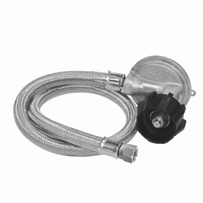 Bayou Classic 36 In. Stainless Steel Low Pressure LP Hose & Preset Regulator