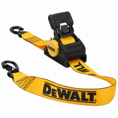 DEWALT Heavy-Duty Retractable Ratchet Straps, 2-Pack | 2" x 10' | 3,300 lbs Break-Strength