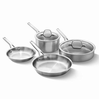 Calphalon Stainless Steel 6-Piece Cookware Set. Elevate your kitchen with the Calphalon Stainless Steel 6-Piece Set, crafted for precision cooking and long-lasting durability.