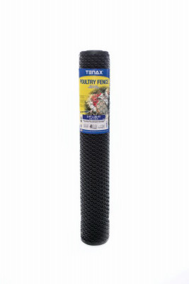 Tenax 3/4 In. x 3 Ft. H. x 25 Ft. L. Hexagonal Plastic Poultry Netting Fence, Black