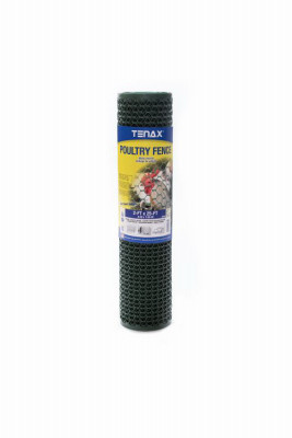 Tenax 3/4 In. x 2 Ft. H. x 25 Ft. L. Hexagonal Plastic Poultry Netting Fence, Green