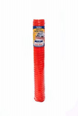Tenax Saf-T-Sno 4 Ft. H. x 100 Ft. L. Polyethylene Snow Safety Fence, Orange