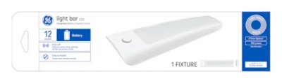 LED Bar Light, White Plastic, Battery Operated, Timer, 12 In.