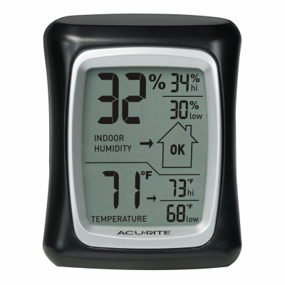 Acurite Fahrenheit & Celsius Digital 32 to 122 F, 0 to 50 C Hygrometer & Thermometer