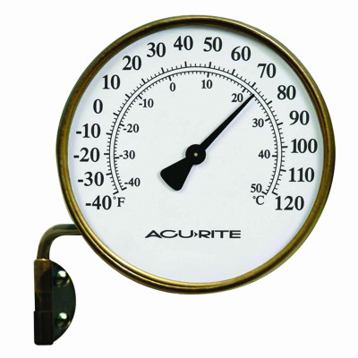 Acurite 4 In. Dia. Metal Dial Indoor & Outdoor Thermometer