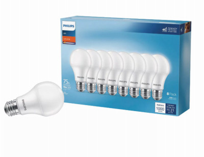 8PK 75W A19 SW LED Bulb
