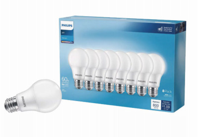 8PK 60W A19 DL LED Bulb